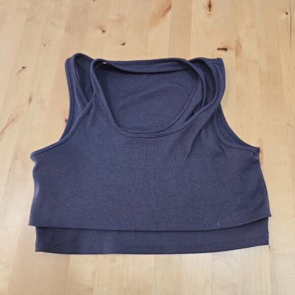 Cider Ribbed Tank Womens Size XL Extra Large Brown Wide Straps - Picture 4 of 6